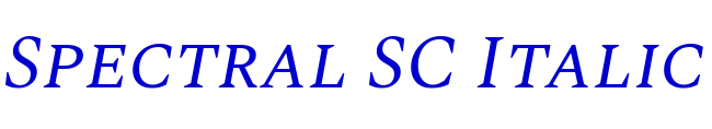 Spectral SC Italic الخط